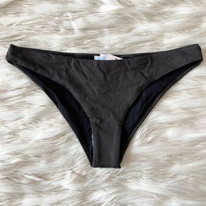Eberjey Grey Black Cheeky Coverage Bikini Bottoms Sz S